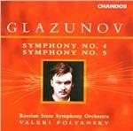 Sinfonie n.4, n.5 - CD Audio di Alexander Glazunov