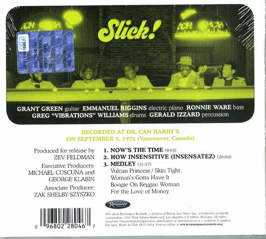 Slick! Live at Oil Can Harry's - CD Audio di Grant Green - 2