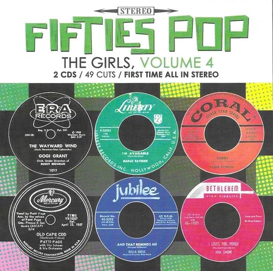 50s Pop Girls V4-49 Cuts-100% First Time - CD Audio