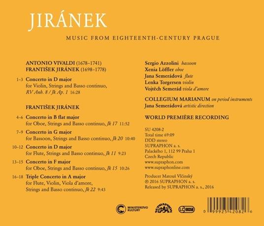 Jiranek Concertos - CD Audio di Collegium Marianum - 2