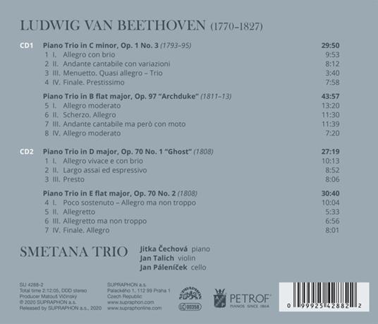 Trii con pianoforte - CD Audio di Ludwig van Beethoven,Smetana Trio - 2