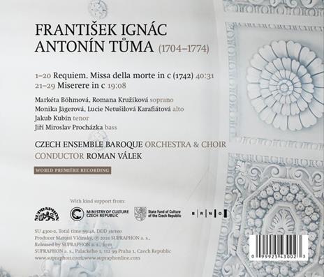 Requiem & Miserere in C - CD Audio di Frantisek Ignac Tuma - 2