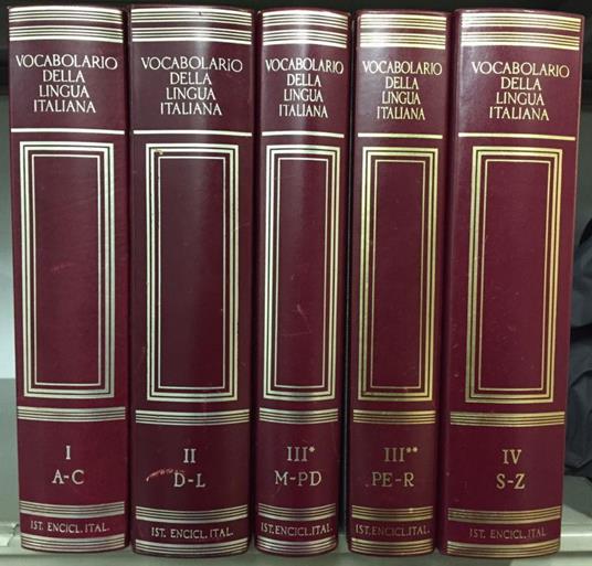 Vocabolario della lingua italiana Treccani. 5 volumi - Libro Usato -  Treccani - | IBS
