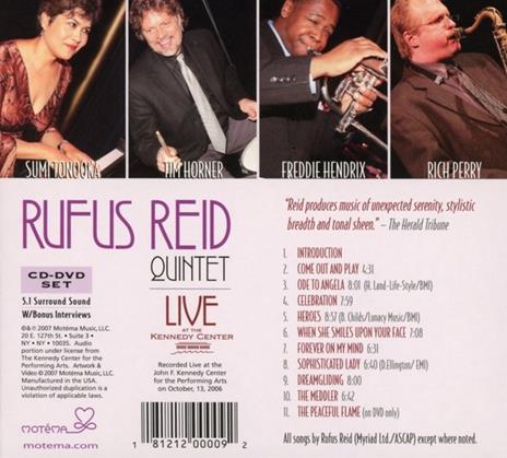 Live at the Kennedy Center - CD Audio + DVD di Rufus Reid - 2