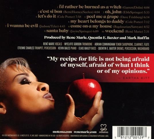 I Wanna Be Evil. With Love to Eartha Kitt - CD Audio di René Marie - 2