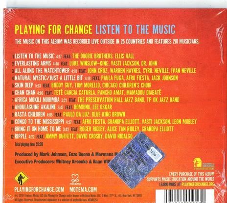 Listen to the Music - CD Audio di Playing for Change - 2