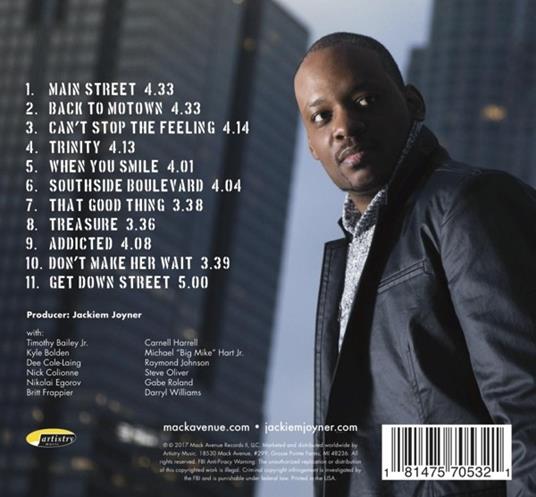 Main Street Beat - CD Audio di Jackiem Joyner - 2