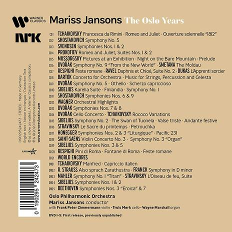 The Oslo Years (Box Set: 21 CD + 5 DVD) - CD Audio + DVD di Mariss Jansons - 2