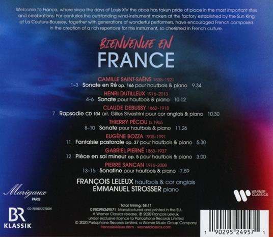 Bienvenue En France - CD Audio di Francois Leleux - 2