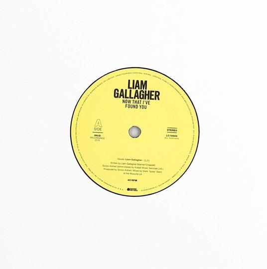 Now That I'Ve Found You (Limited) - Vinile LP di Liam Gallagher