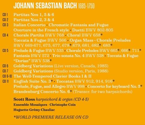 Keyboard Works - CD Audio di Johann Sebastian Bach,Scott Ross - 2