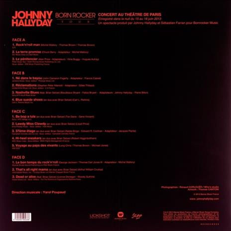 Born Rocker Tour. Live au Théatre de Paris (Red Coloured Vinyl) - Vinile LP di Johnny Hallyday - 2