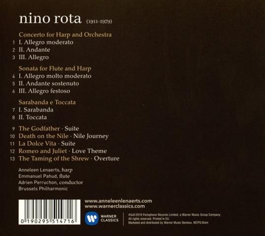 Rota - CD Audio di Nino Rota,Emmanuel Pahud,Anneleen Lenaerts,Brussels Philharmonic - 3