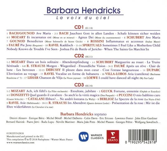 La Voix Du Ciel - CD Audio di Barbara Hendricks - 2