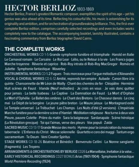 The Complete Works - CD Audio di Hector Berlioz - 3