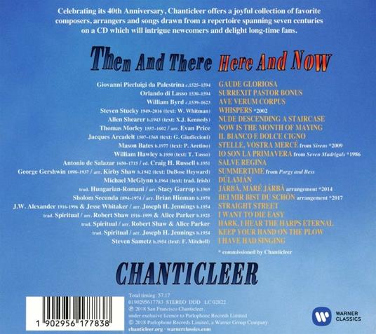 Then and There, Here and Now - CD Audio di Chanticleer - 2