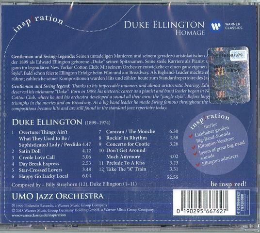 Duke Ellington. Homage - CD Audio di UMO Jazz Orchestra - 2