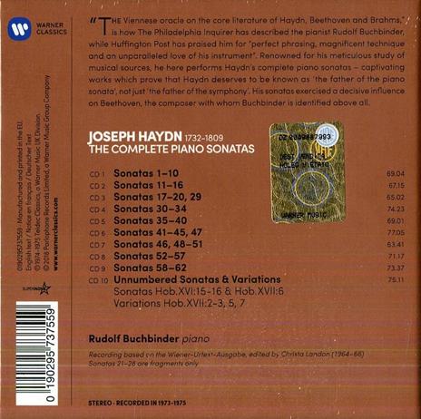 Sonate complete per pianoforte - CD Audio di Franz Joseph Haydn,Rudolf Buchbinder - 2