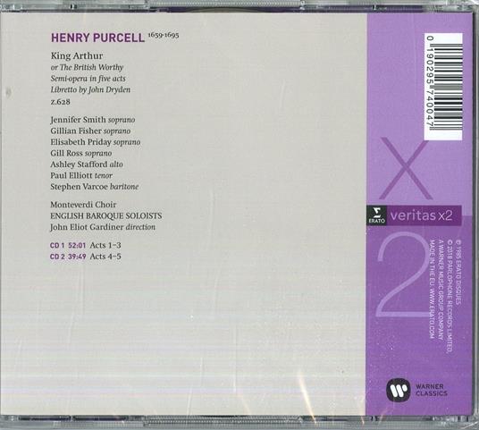 Re Artù (King Arthur) - CD Audio di Henry Purcell,John Eliot Gardiner,Monteverdi Choir - 2