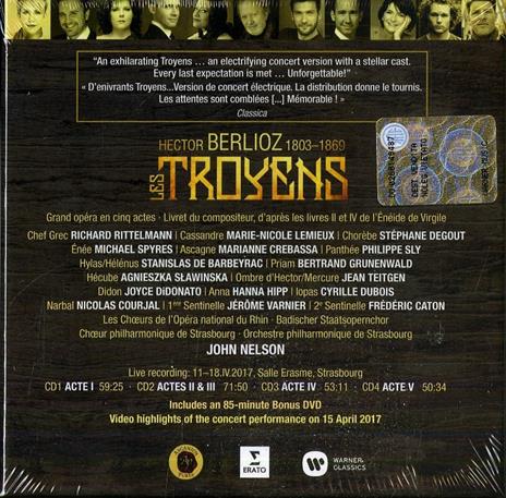 Les Troyens (I troiani) - CD Audio + DVD di Hector Berlioz,John Nelson,Joyce Di Donato,Marie-Nicole Lemieux,Michael Spyres,Orchestra Filarmonica di Strasburgo - 3