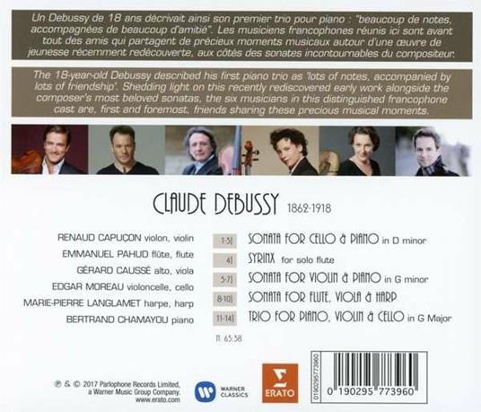 Sonate e trio - CD Audio di Claude Debussy,Renaud Capuçon,Gerard Caussé,Emmanuel Pahud,Bertrand Chamayou - 2