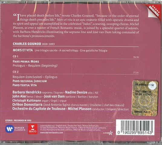 Mors et Vita - CD Audio di Charles Gounod,Michel Plasson - 2