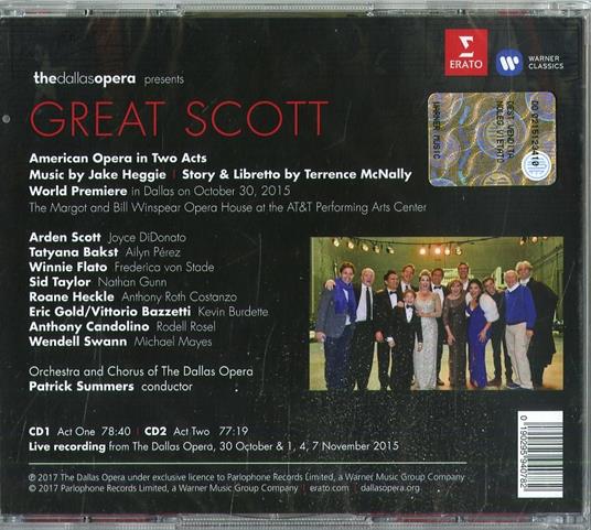 Great Scott - CD Audio di Jake Heggie,Joyce Di Donato,Patrick Summers - 2