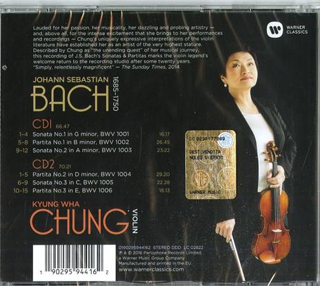 Sonate - Partite - CD Audio di Johann Sebastian Bach,Kyung-Wha Chung - 2