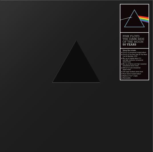 The Dark Side of the Moon (50th Anniversay Edition: 2 CD + 2 LP + 2 Blu-Ray  + DVD + 2 x7 Vinyl) - Pink Floyd - Vinile