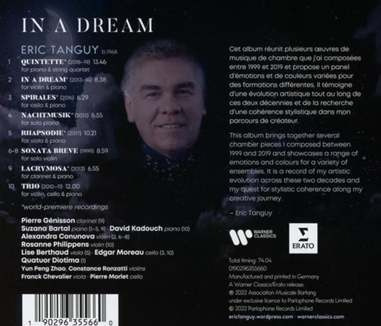 In A Dream - CD Audio di Quatuor Diotima,Eric Tanguy
