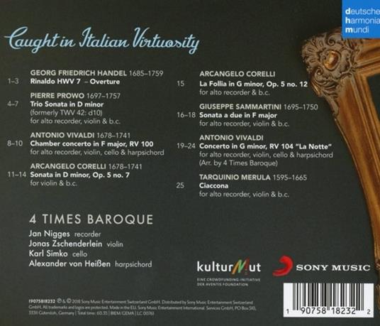 Caught In Italian Virtuosity - CD Audio di Four Times Baroque