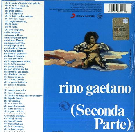 Ma il cielo è sempre più blu (Limited Edition) - Vinile 7'' di Rino Gaetano - 2