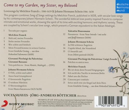Come To My Garden My Sister, My Beloved - CD Audio di Voces Suaves - 2