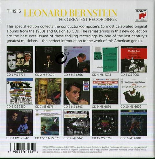 His Greatest Recordings - CD Audio di Leonard Bernstein - 2