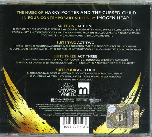 The Music of Harry Potter and the Cursed Child parts 1 & 2 (Colonna sonora) - CD Audio di Imogen Heap - 2