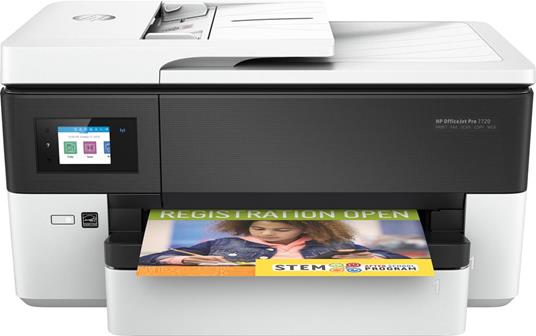 HP OfficeJet Pro Stampante multifunzione per grandi formati 7720, Colore,  Stampante per Piccoli uffici, Stampa, copia, scansione, fax, ADF da 35  fogli; stampa da porta USB frontale; stampa fronte/retro - HP - Informatica  | IBS