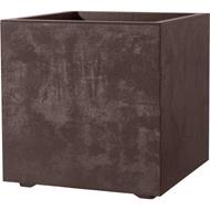 Vaso Millennium Cubo 39 Cm Marrone Brownstone Deroma Giardino Piante Vasi Interno Casa