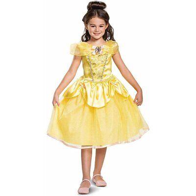 Costume Carnevale Disney Princess - Belle Deluxe, Taglia S (5-6 anni)