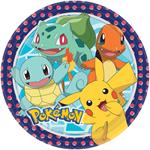 Pokemon: Amscan - 8 Plates Pokemon Round Paper 23 Cm Sup