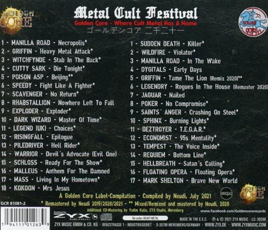 Metal Cult Festival - CD Audio