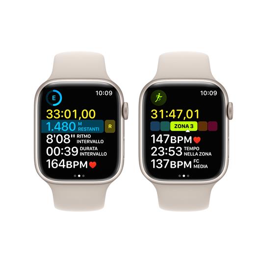 Apple Watch Series 8 GPS 45mm Cassa in Alluminio color Galassia con  Cinturino Sport Band Galassia - Regular - Apple - Telefonia e GPS | IBS