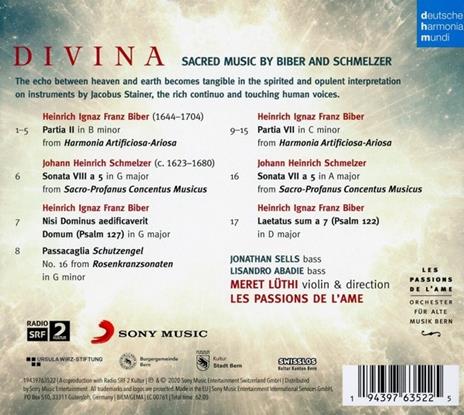 Schmelzer-Biber . Divina - CD Audio di Les Passions De L'Ame-Meret L?Thi - 2