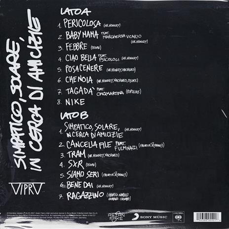 Simpatico, solare, in cerca di amicizie (Copia autografata) - Vinile LP di Vipra - 3