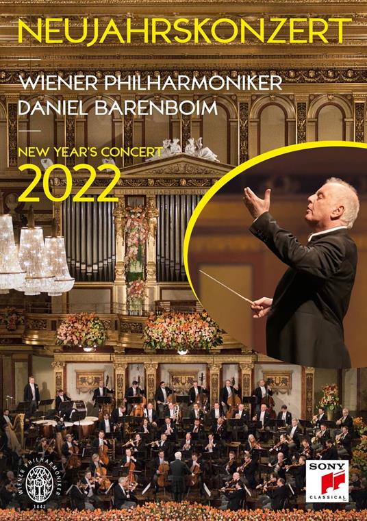 Neujahrskonzert 2022 (New Year's Concert) (DVD) - DVD di Wiener Philharmoniker,Daniel Barenboim