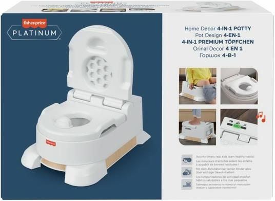 ?Fisher-Price - Vasino Design 4 in 1, a forma di moderno wc per abituarsi all'uso, per neonati e bambini piccoli