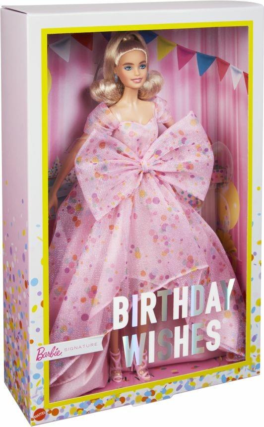 Barbie - Signature Birthday Wishes Buon Compleanno Bambola Bionda con Abito  in Tulle e Scarpe Rosa