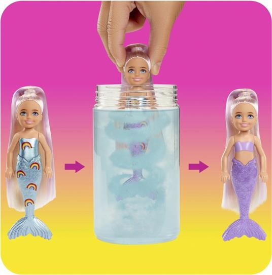 Barbie-Chelsea Color Reveal Assortimento Bambola Chelsea Sirena Cambia  Colore - Barbie - Bambole Fashion - Giocattoli | IBS
