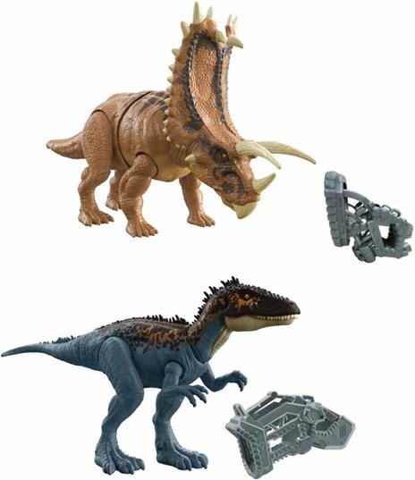 Jurassic World - Mega Distruttori, Dinosauro Pentaceratopo Snodato, Giocattolo per Bambini 4+ Anni, HCM05 - 11