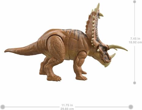 Jurassic World - Mega Distruttori, Dinosauro Pentaceratopo Snodato, Giocattolo per Bambini 4+ Anni, HCM05 - 2