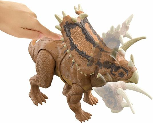 Jurassic World - Mega Distruttori, Dinosauro Pentaceratopo Snodato, Giocattolo per Bambini 4+ Anni, HCM05 - 9